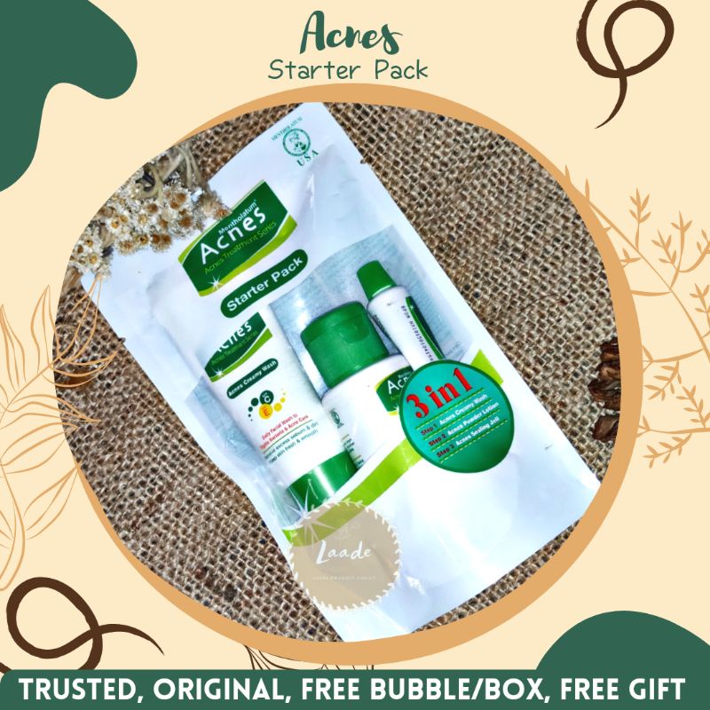 Acnes Starter Pack 3in1 - Paket Perawatan Kulit Wajah Berjerawat / Jerawat
