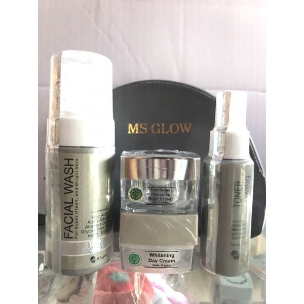 ms glow Paket Wajah Original Whitening BPOM / ADA BARCODE LENGKAP