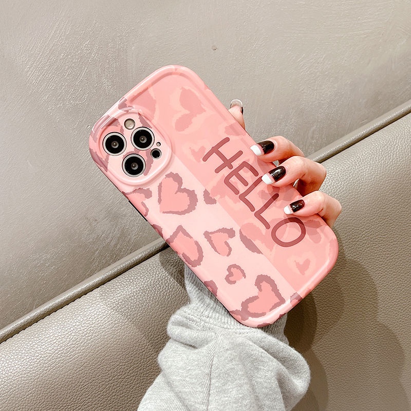 Case Pelindung Pola Pink Lucu Untuk IPhone 12 13 11 Pro Max X Xs Max Xr 7 8 Plus Hsa1