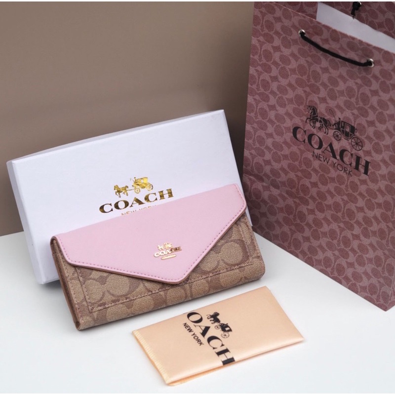 DOMPET CO*CH ENVELOVE SIGNATURE (free paper bag,box,cover) uk.20x10