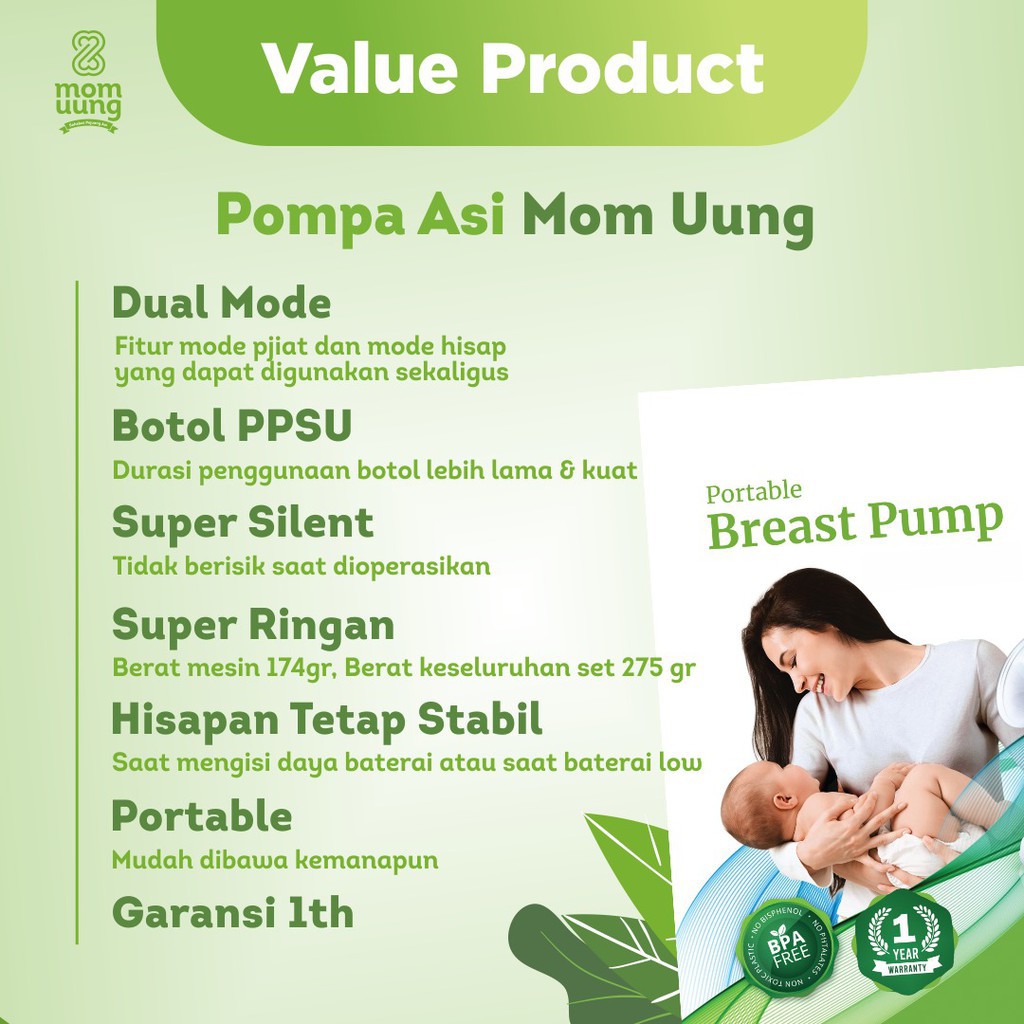 MOM UUNG Pompa Asi Portable Elektrik Mom Uung LDA