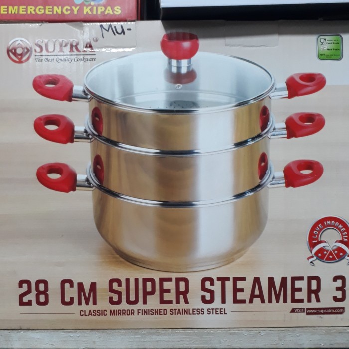 langseng klakat susun 3/ Super Steamer PRIMA COOK ORIGINAL susun 3 no 28 cm - 28 cm susun 2