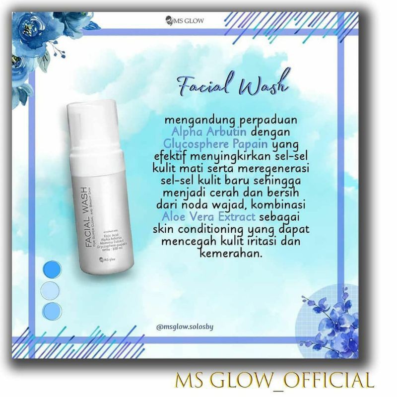 Facial Wash MS GLOW ORI BPOM aman bumil dan busui