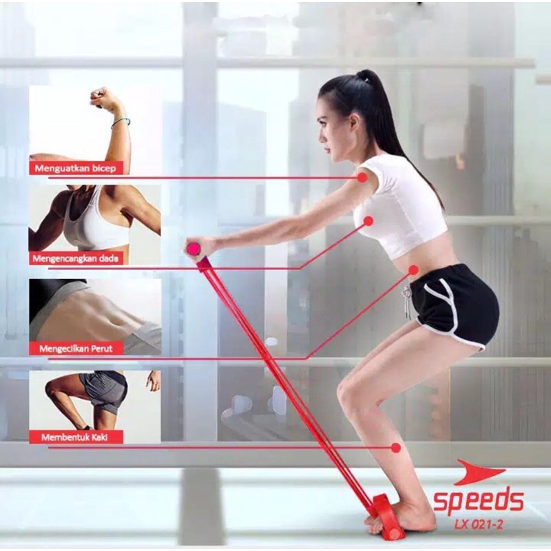 Pull reducer expander elastis resistance band fitness speeds lx021-2-7