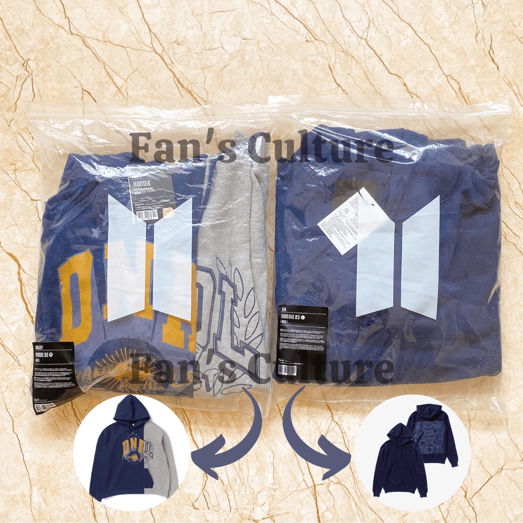 [READY STOCK] BTS: Themed Merch Pop Up Map of the Soul (MOTS) Merch - VARSITY Hoodie 08/ON Hoodie 03
