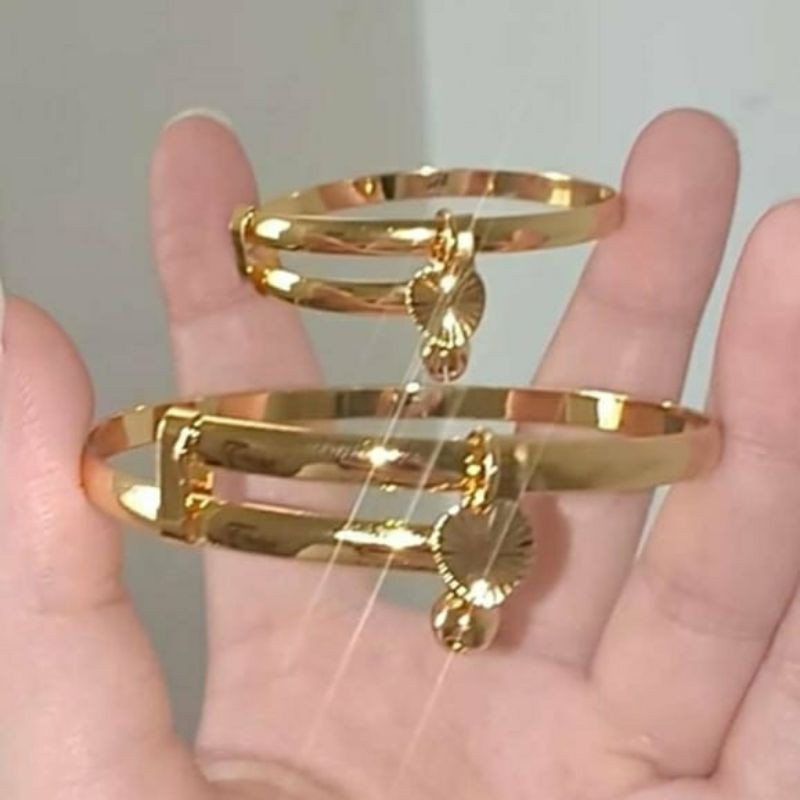 Gelang Tangan Bangle perhiasan wanita xuping murah anti karat premium titanium lapis emas
