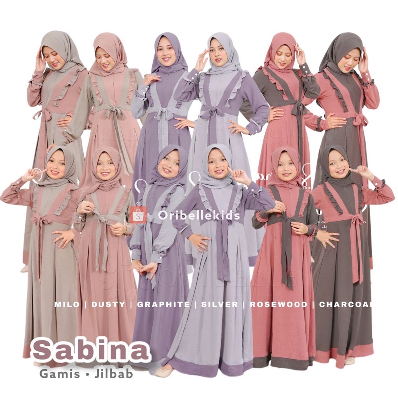 SABINA BY ORIBELLE/gamis anak/gamis remaja/gamis ibu dan anak/gamis couple/gamis couple ibu dan anak