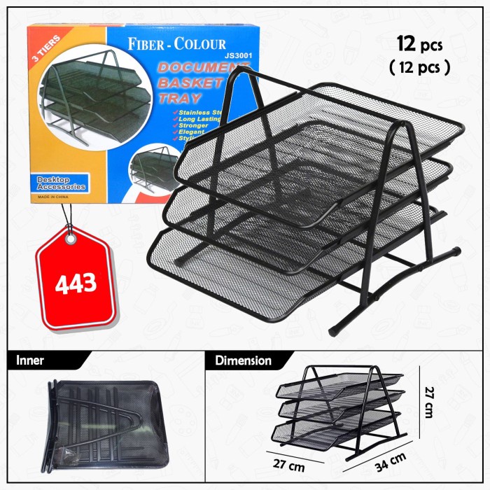 

READY Document Tray / Rak Tempat Dokumen 3 Tingkat (443) BERKUALITAS