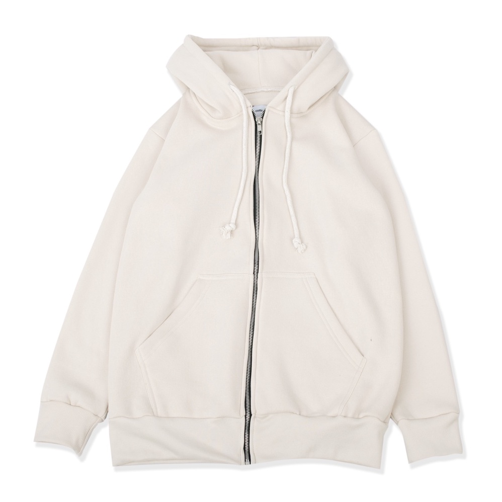 Zipper Hoodie Ivory