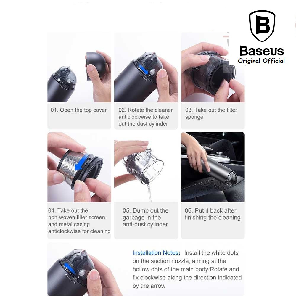 BASEUS ORIGINAL Vacuum Cleaner Mini Capsule Wireless Penyedot Debu Multifungsi Vakum Mobil Car Vacum