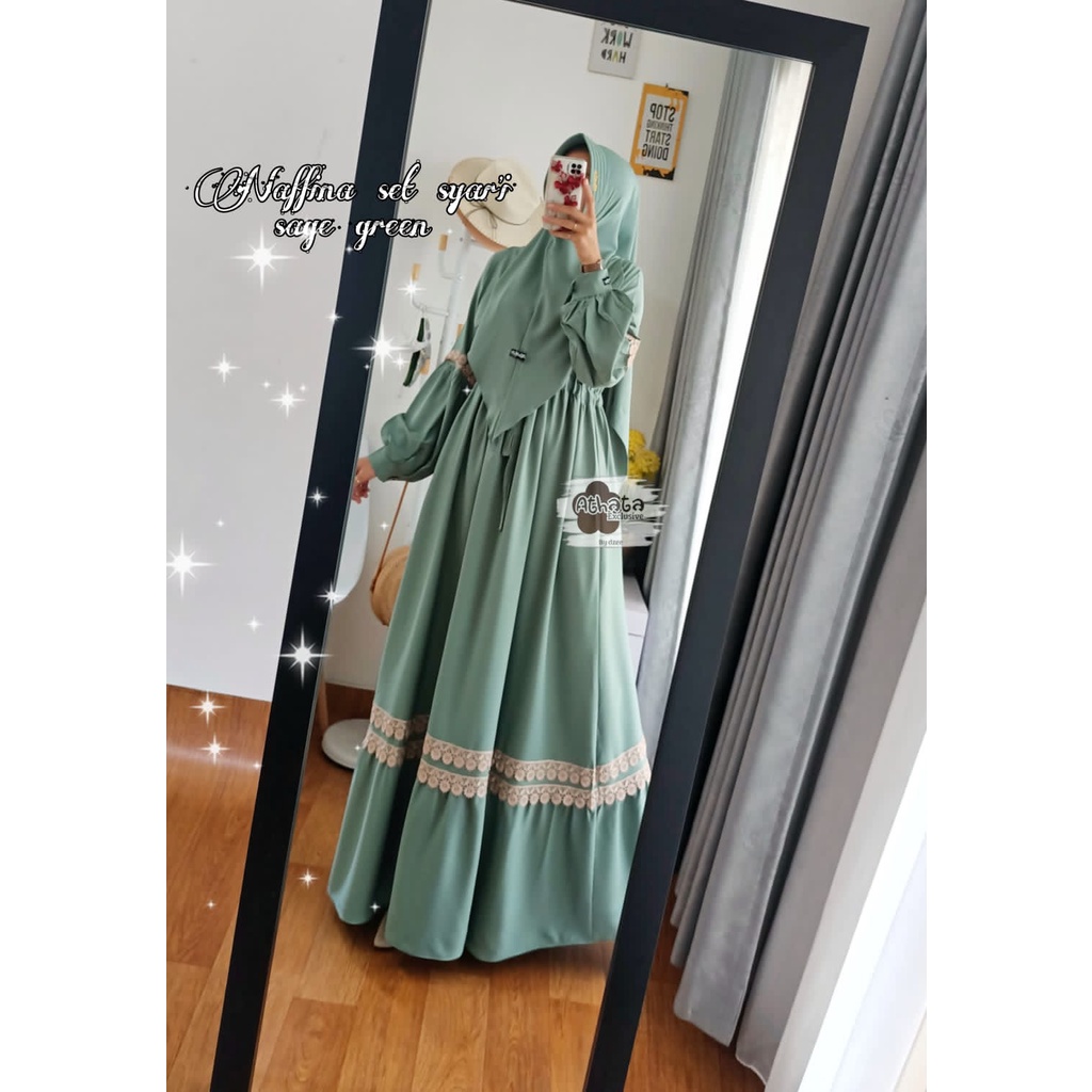 NAFFINA SET SYAR'I GAMIS ATHATA BY DZEE ORI % #athatabydzee