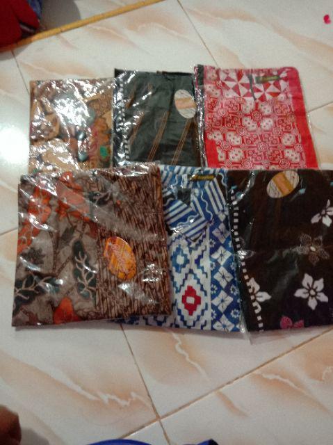 Blus Kombi Daun Lawasan Atasan Baju Batik Wanita Modern