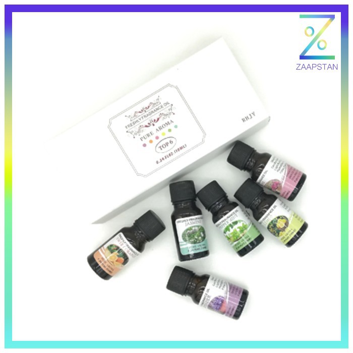 Pure Aroma Essential Fragrance Oil Aromatherapy 6 in 1 10ml - RHJY