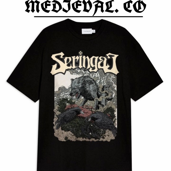 KAOS Band SERINGAI - Baju METAL SERIGALA MILITIA PRIA / TSHIRT