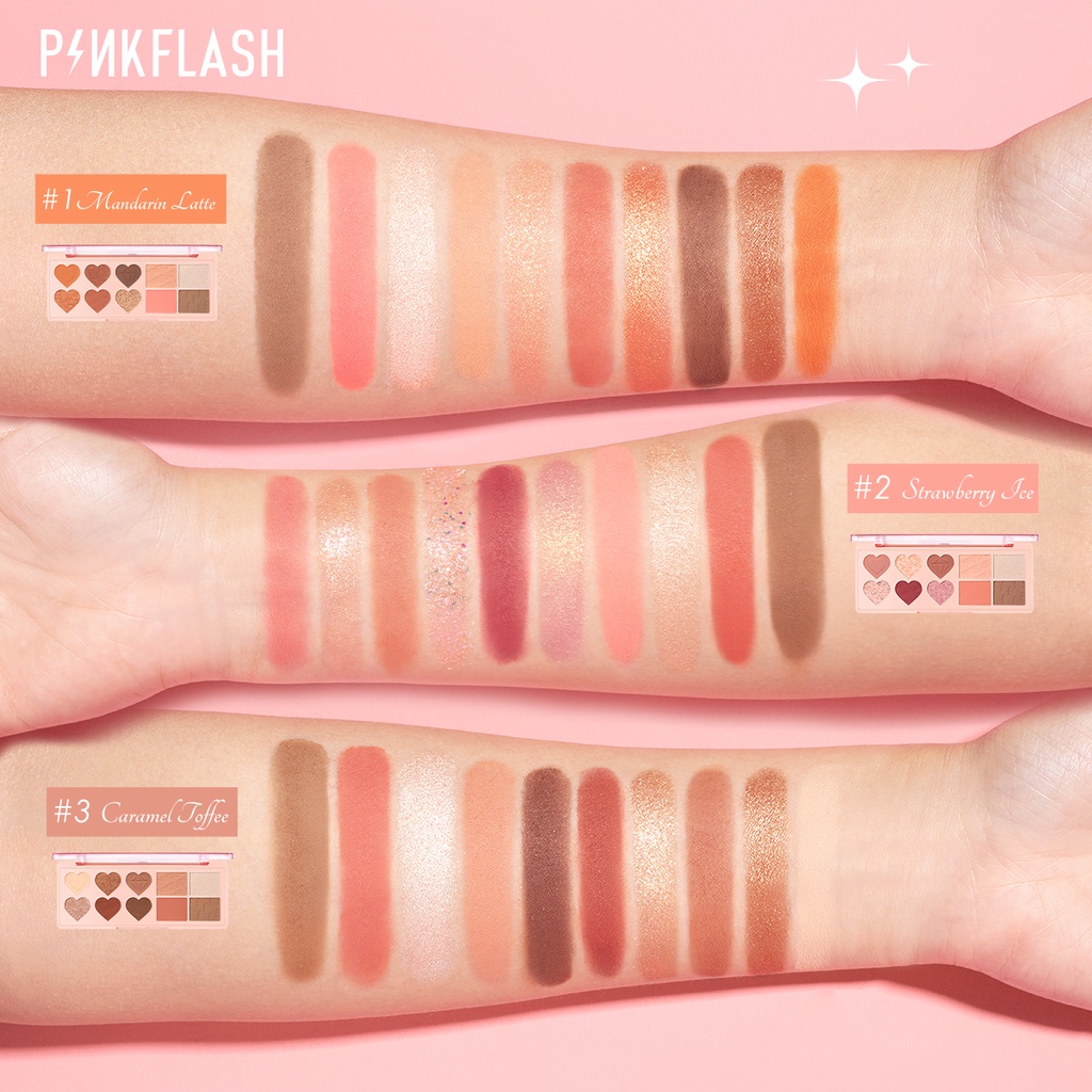 PINKFLASH Multiple Face Palette Eyeshadow &amp; Blush &amp; Highlighter &amp; Contour 4 in 1 #OhMyLove