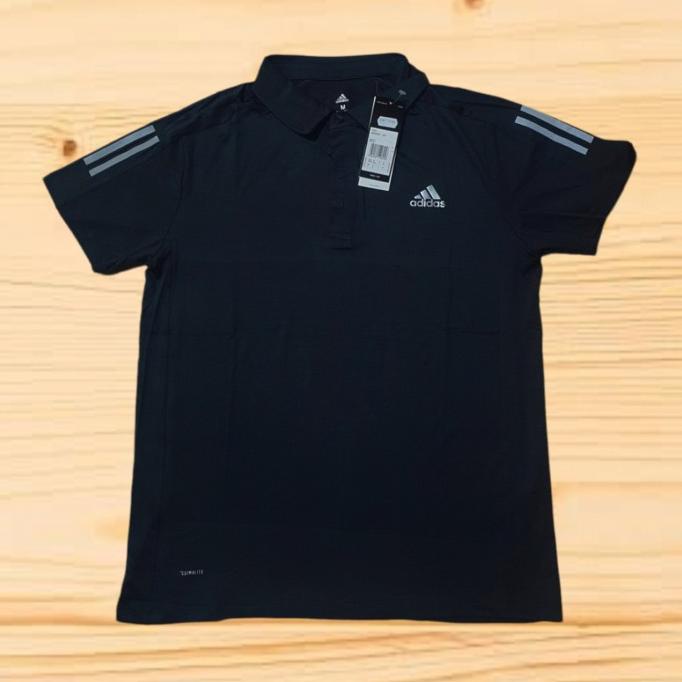 KAOS KERAH ADIDAS NAVY C GREY CLIMACOOL OLAHRAGA IMPORT