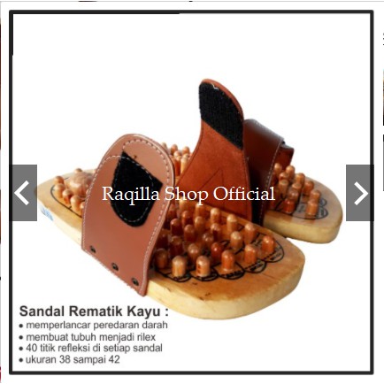 Sandal selop pria rematik kayu pria wanita slop terapi refleksi kesehatan murah size 38-42