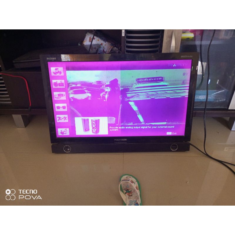 dijual tv led polytron minus rusak seperti digambar