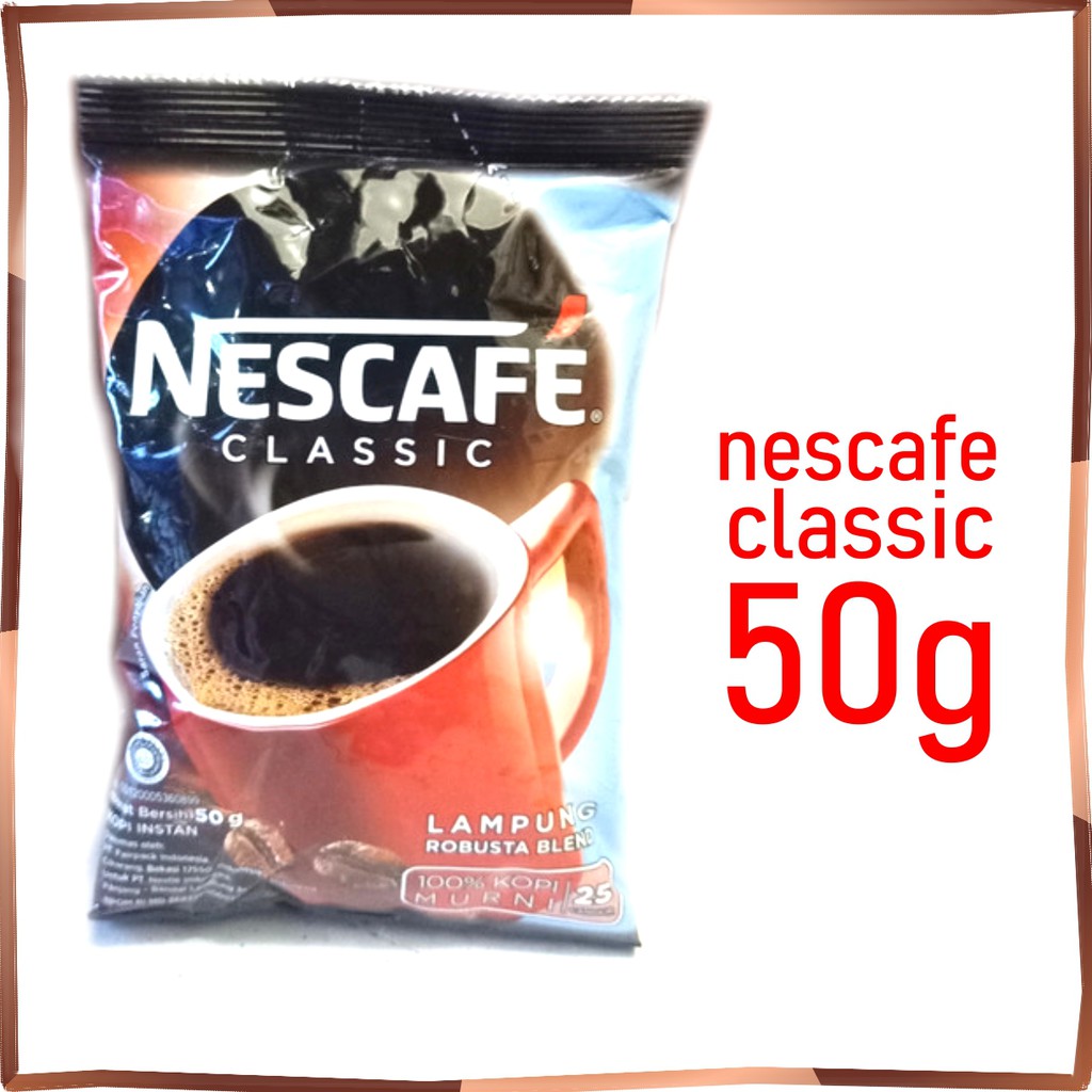 

nescafe classic LAMPUNG ROBUSTA kopi klasik nes cafe 50gr