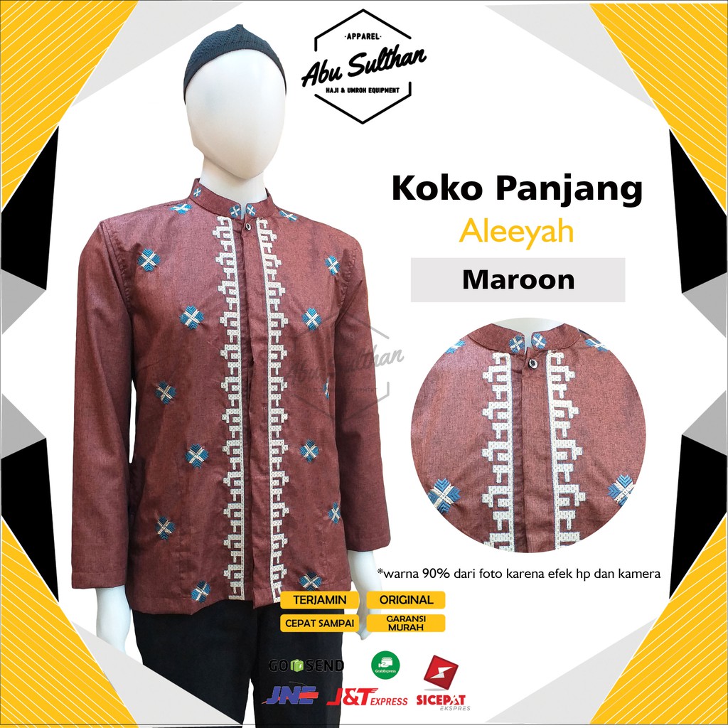 BAJU KOKO BORDIR LENGAN PANJANG / KOKO WARNA / KOKO MOTIF