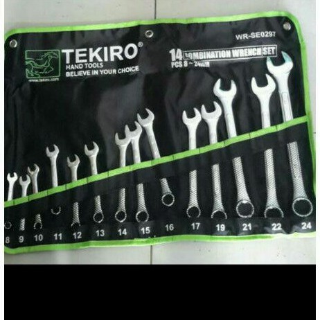 tekiro WR SE0297 kunci ring pas 14 pcs 8-24mm combination wrench 14pcs