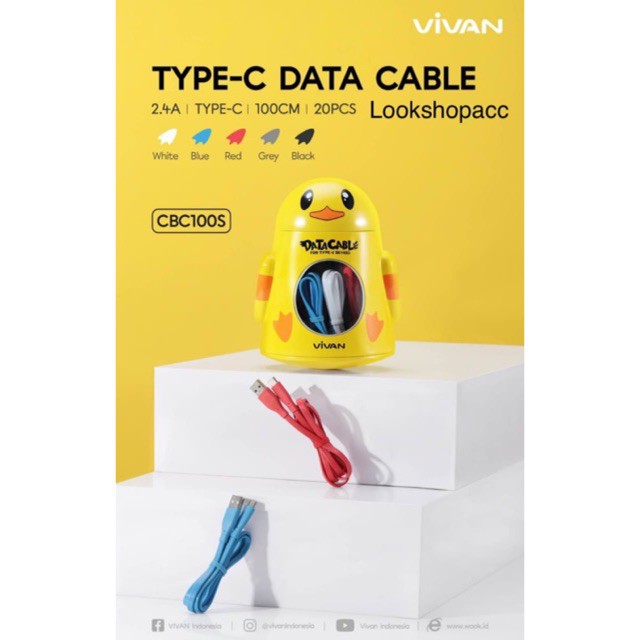 Kabel Data Type-C Vivan CBC 100S harga untuk satuan