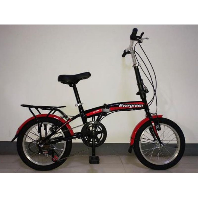 Sepeda Lipat Evergreen Ukuran 16 Inci Operan Gigi 7 Speed Murah Keren