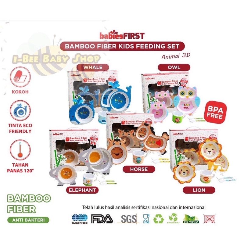 Jual BabiesFirst Bamboo Feeding Set Animal 3D / Alat Makan Bayi ...