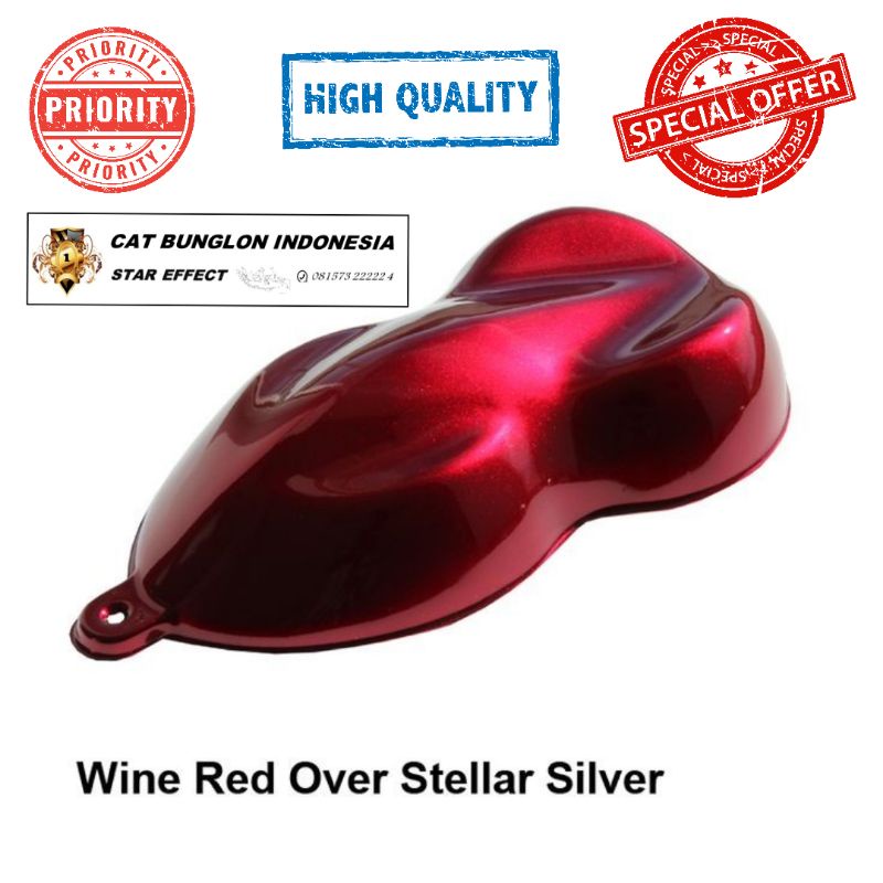 Cat Duco Wine Red Over Stellar Silver Metallic