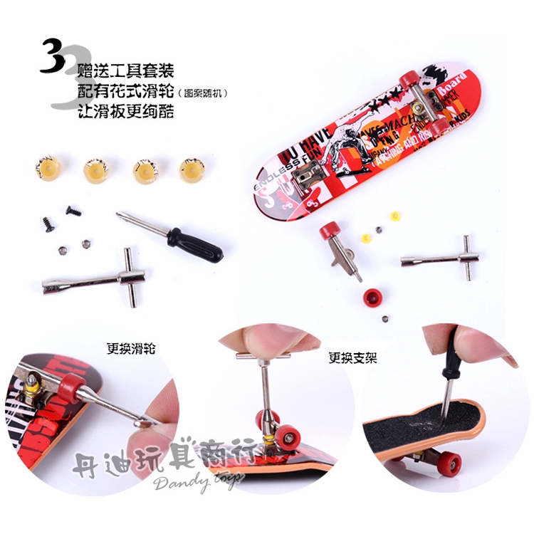 Mainan skateboard Jari Mini Profesional Bahan Alloy