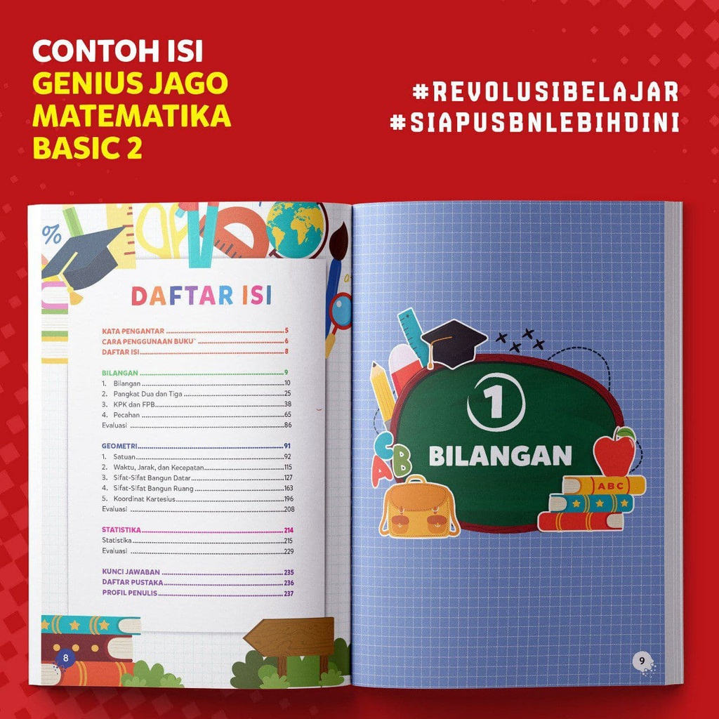 Buku Genius Jago Matematika (Basic 1 dan 2)