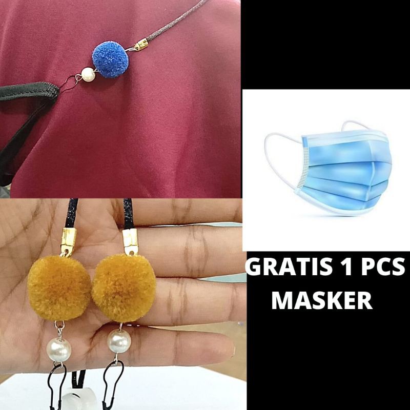 Strap Masker Hijab kalung masker Mutiara strap mask korea kalung gantungan masker kekinian