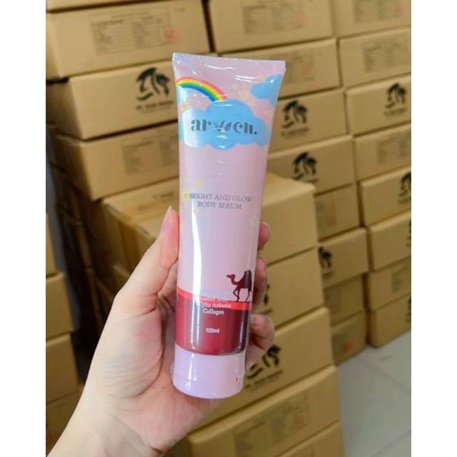 BODY SERUM ARVVEN BRIGHT AND GLOW arrven arven BPOM