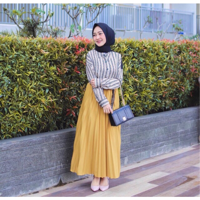 PROMO!! ROK PLISKET /PLISKET SKIRT /PLEATS SKIRT UMBRELLA/ ARUAN PLISKET PRISKET FLARE MAXI PUSATGROSIR_SOLO