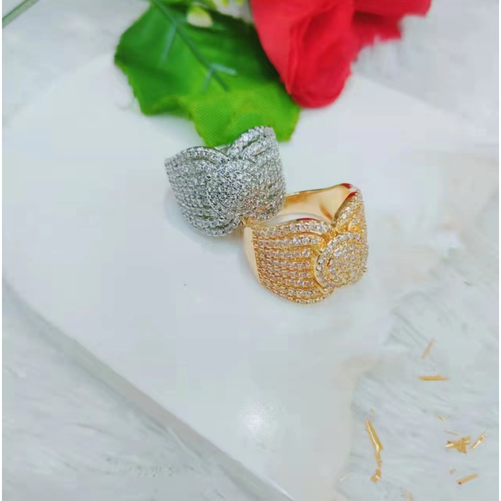 Cincin Xuping Permata Lapis Emas Perhiasan Fashion 1109