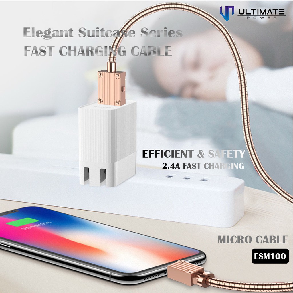 Ultimate Power Elegant Suitcase Series Fast Charging Cable Micro USB 1M ESM100