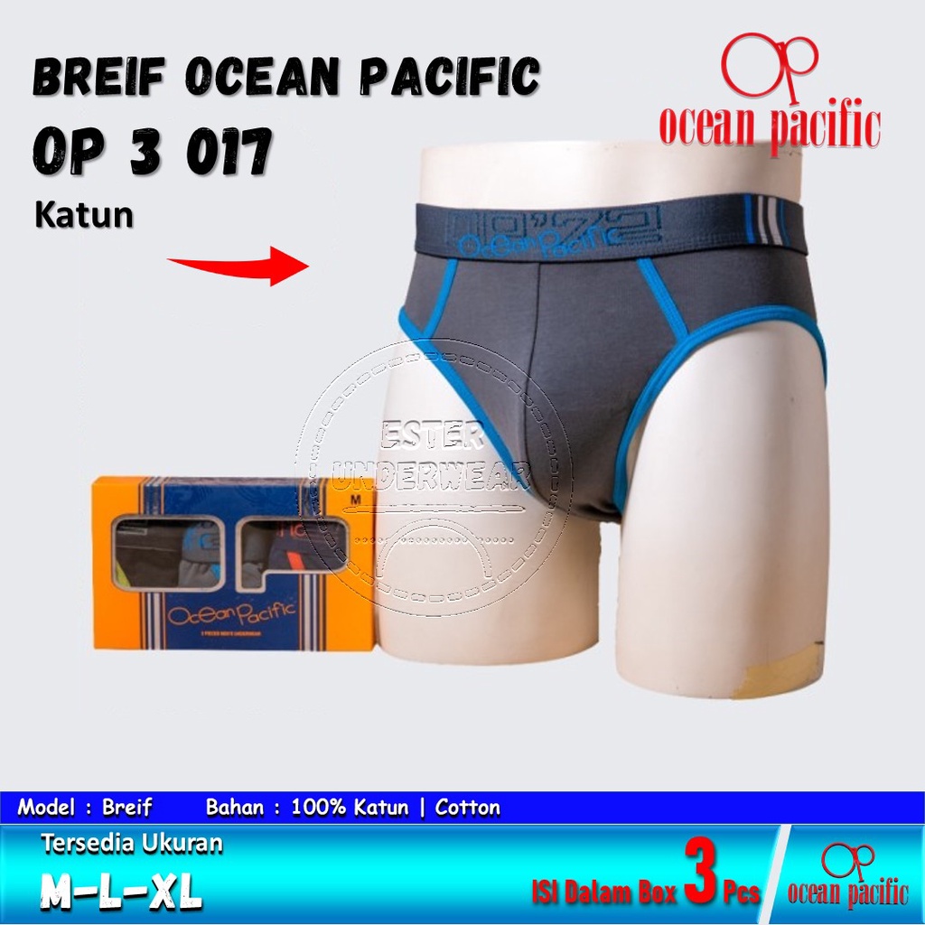 Celana Dalam Pria OCEAN PACIFIC OP 017 ISI 3PCS