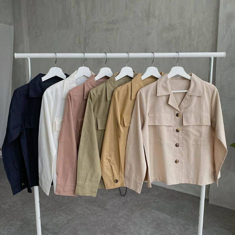 OUTER LINEN - KEMEJA LINEN - ATASAN WANITA