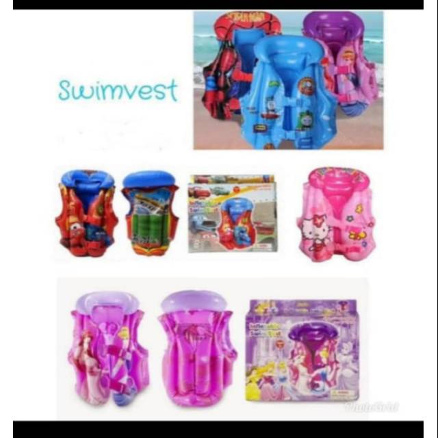 swim vest pelampung renang rompi karakter ban renang anak ok  good quality