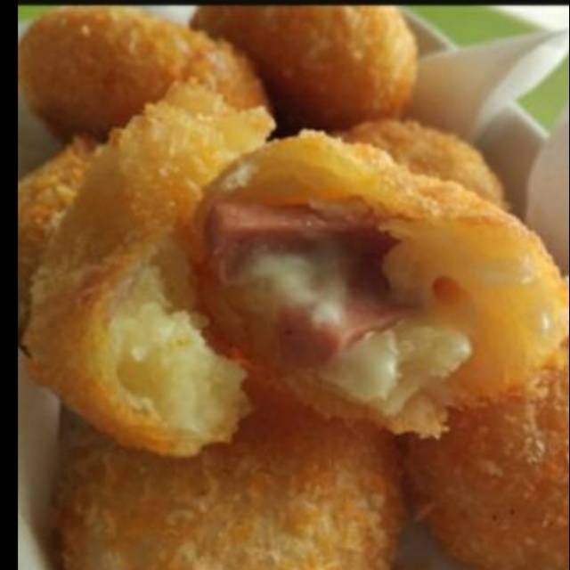 

Kroket Singkong isi Keju Sosis Frozen