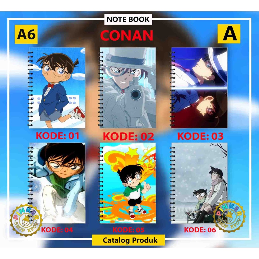 

Note/Notebook DETECTIVE CONAN versi 1 A6 ISI 50 LEMBAR BUKU/NOTES