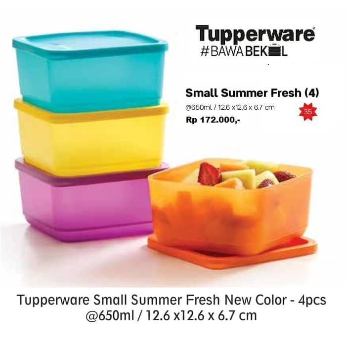 ZOH19 Tupperware Small Summer Fresh Wadah Bekal Tempat Makanan Kecil c