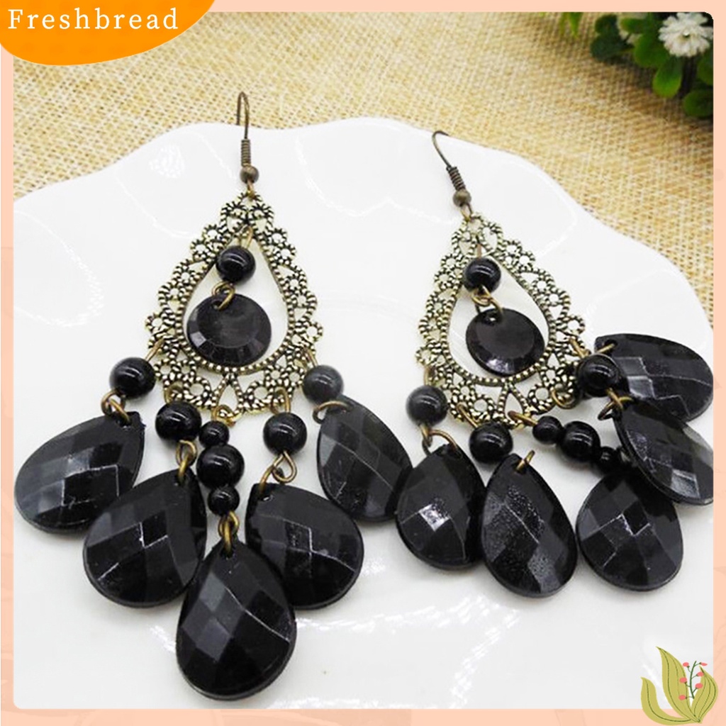 ? Fresh ? Anting Kait Boho Panjang Model Tetesan Air Hollow untuk Wanita / Pesta