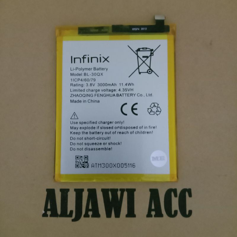 Batre Batere Baterai Infinix Hot S X521 BL-30QX Original Battery Hp