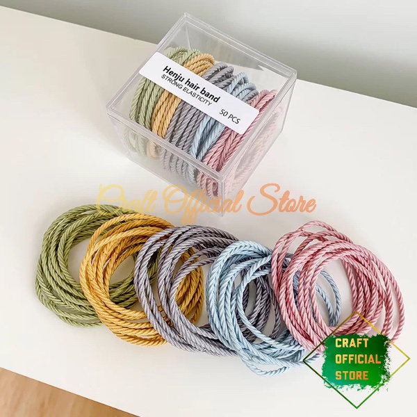 5 METER Tali Karet Korea Ulir Tali Elastis Bahan Strap Masker