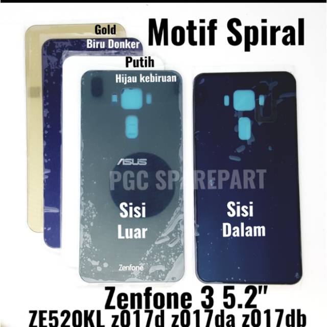 Ori Backdoor Asus Zenfone 3 5 2 Ze520kl Z017d Z017da Z017db Shopee Indonesia