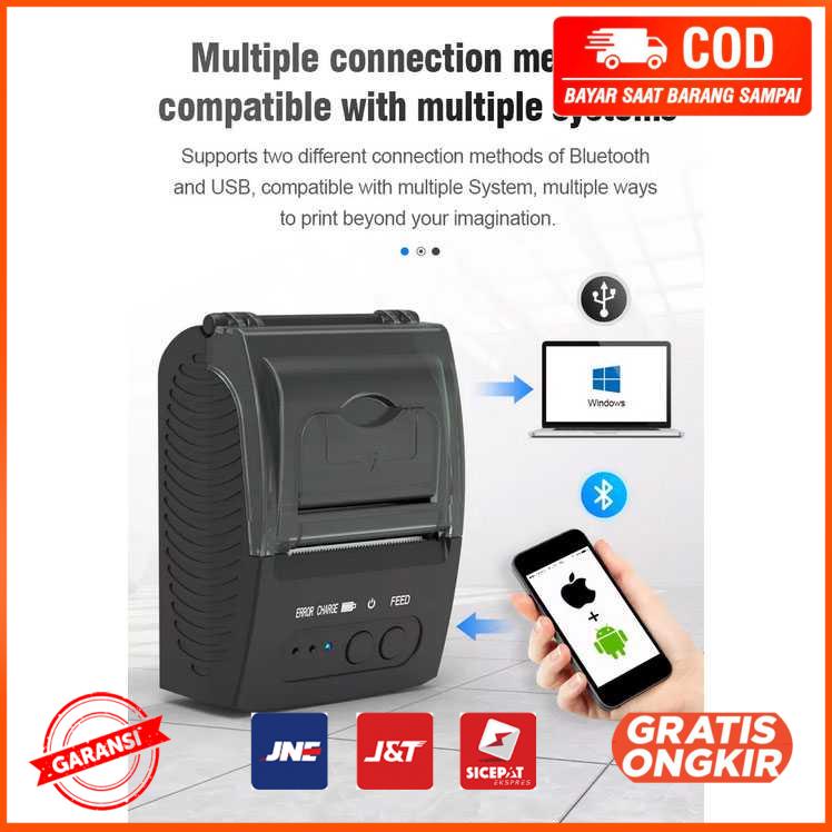 Mini Portable Bluetooth Thermal Receipt Printer ZJ 5811