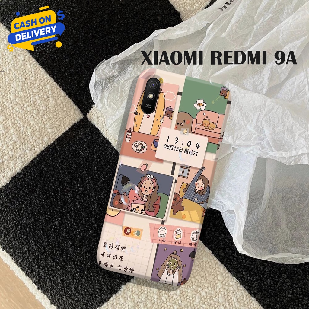 Wintercase - Case Xiaomi Redmi 9A - Casing Xiaomi Redmi 9A - Case Kartun Aesthetic - Hardcase 3D - C