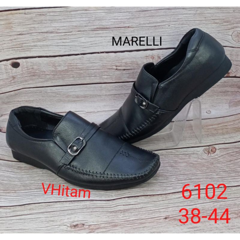 Sepatu kulit asli pria marelli 6102
