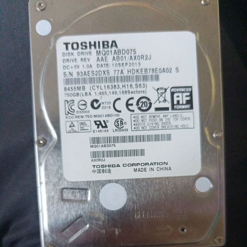 hardisk/hdd laptop 2.5 inc 750gb isi os+apl+gym not 320gb, 500gb,1tb atau 2tb